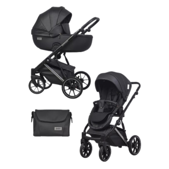 Коляска RIKO BASIC MONTANA PREMIUM SILVER 2 в 1 черный Коляска RIKO BASIC MONTANA PREMIUM SILVER 2 в 1 черный