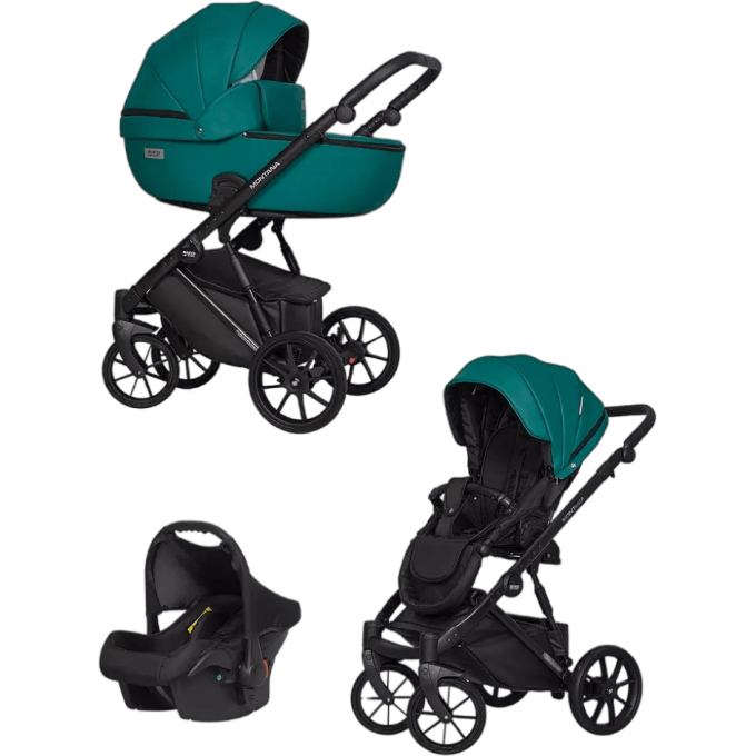 Коляска 3 В 1 RIKO BASIC MONTANA ECCO 13 Emerald (изумруд) 5907729452033 Коляска 3 В 1 RIKO BASIC MONTANA ECCO 13 Emerald (изумруд) 5907729452033